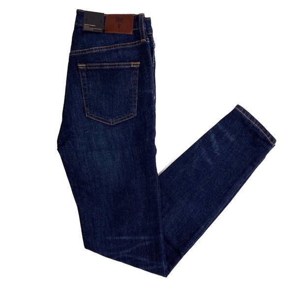 Frye Women’s Size 27 Blake Blue Mid Rise Addie Skinny 5 Pocket Denim Jeans NWT - Picture 1 of 12